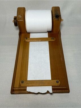 Wooden Paper Roll Dispenser - Brown